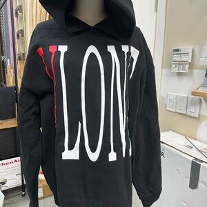 VLONE Black Sweater with White and Red Accents